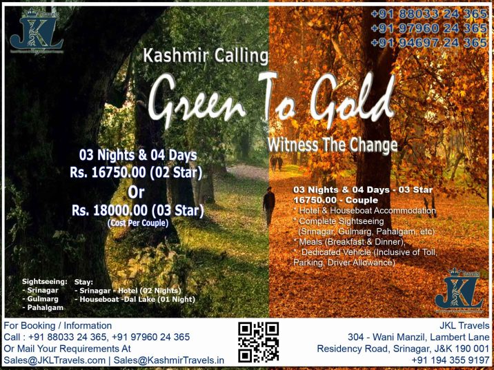 Kashmir Caling 03 Nights & 04 Days - 16750 - Couple