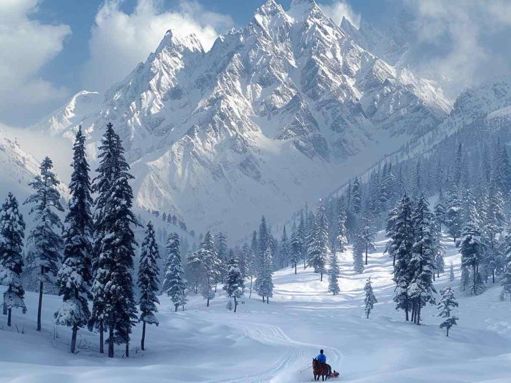 December in Kashmir: Snow-Capped Peaks and Frozen Lakes Await