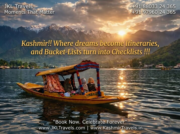JKL Travels 2026 Kashmir Honeymoon, Jammu Pilgrimage & Ladakh Adventure — Budget to Luxury Packages