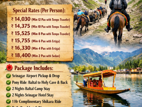 Amarnath Yatra 2026 Pony Package from Srinagar – Complete Travel Guide, Itinerary, Cost & Booking