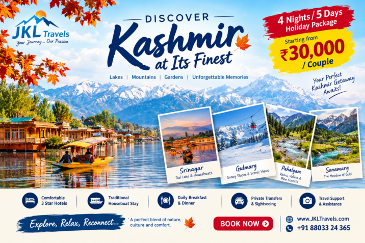 Discover Kashmir in 5 Days: Srinagar, Gulmarg and Pahalgam